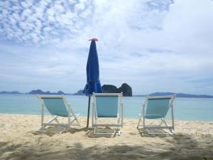 Thailand Beach Chairs and Ocean
